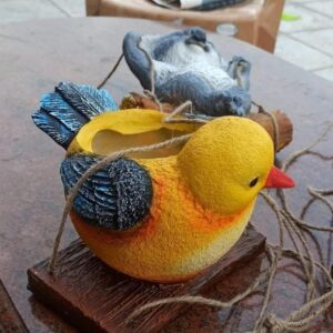 Expleasia Hanging Bird Planter Pot Sparrow Multi-Purpose Flower Pot for House Balcony